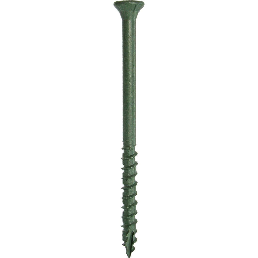 DECKMATE 3DMG25BK #9 x 3 in. Green Exterior Self-Starting Torx Flat-Head Wood Deck Screws (25 lb. 1543-Piece)7