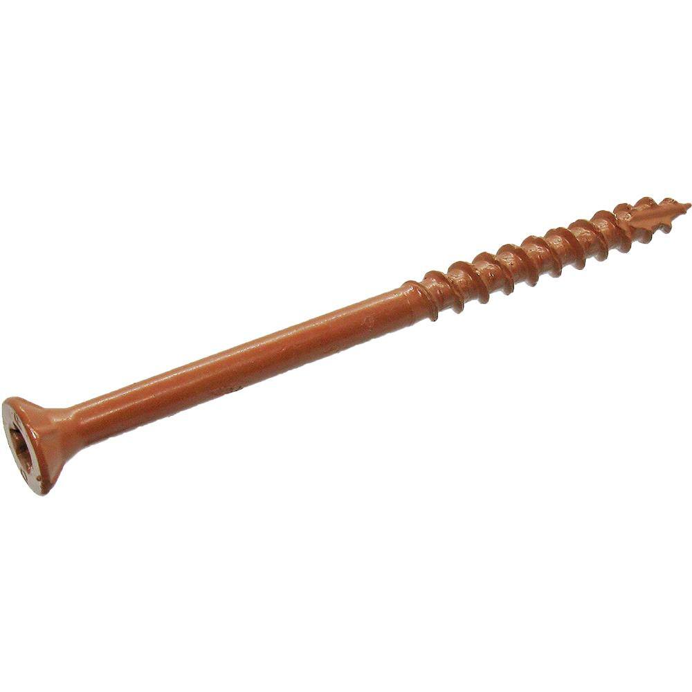 DECKMATE 3DMR25BK #9 x 3 in. Red Torx Flat-Head Wood Deck Screws (25 lb. 1543-Piece)1