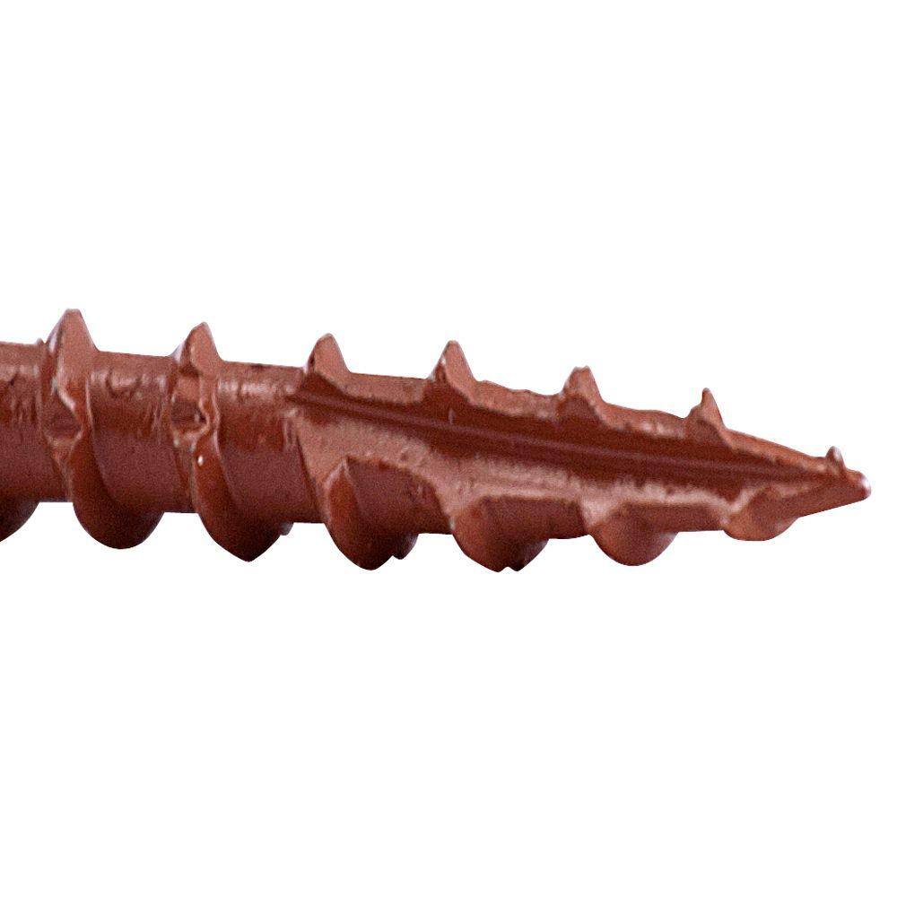 DECKMATE 3DMR25BK #9 x 3 in. Red Torx Flat-Head Wood Deck Screws (25 lb. 1543-Piece)6