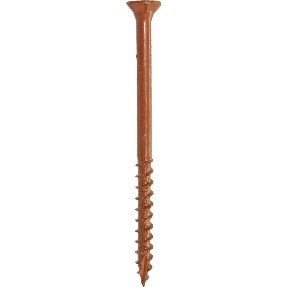 DECKMATE 3DMR25BK #9 x 3 in. Red Torx Flat-Head Wood Deck Screws (25 lb. 1543-Piece)7