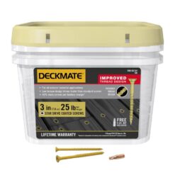 DECKMATE 3DMT25BK #9 x 3 in. Tan Self-Starting Torx Flat-Head Exterior Wood Deck Screws (25 lb./1543-Piece)