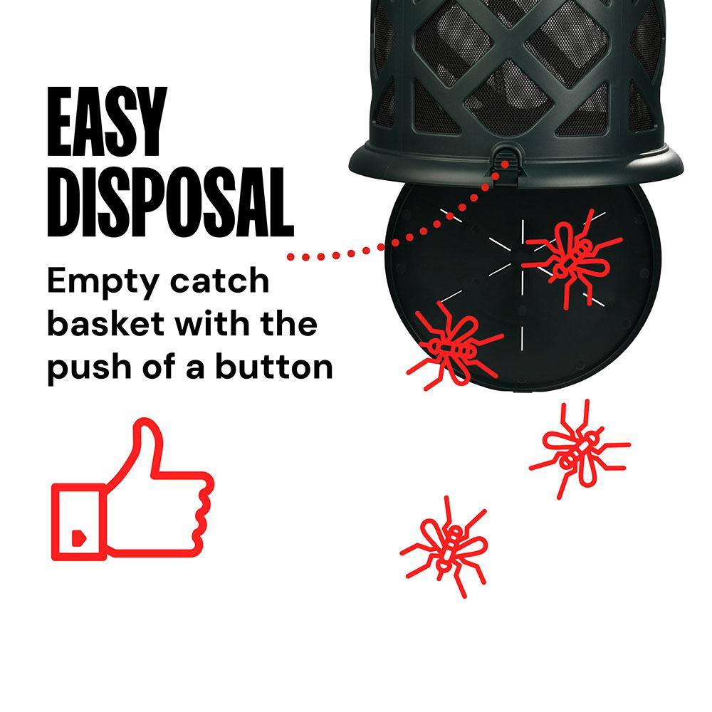 Dynatrap DT1130-GRSR 1 2 Acre LED Outdoor Insect Trap - Traps Mosquitoes, Flies, Moths & More Flying Insects - Bug Zapper Alternative - Green9