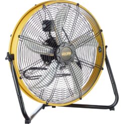 Edendirect ABC-D20 20 in. Heavy Duty Shroud Fan in Yellow with IP 44 Enclosed Powerful 1/4 Motor, High Velocity Air Circulator