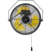 Edendirect ABC-W12A 12 in. 3-Speeds Wall Fan in Yellow with IP44 Enclosure Motor, Metal Structure, 180-Degree Tilting, 6 ft. SJT Power Cord