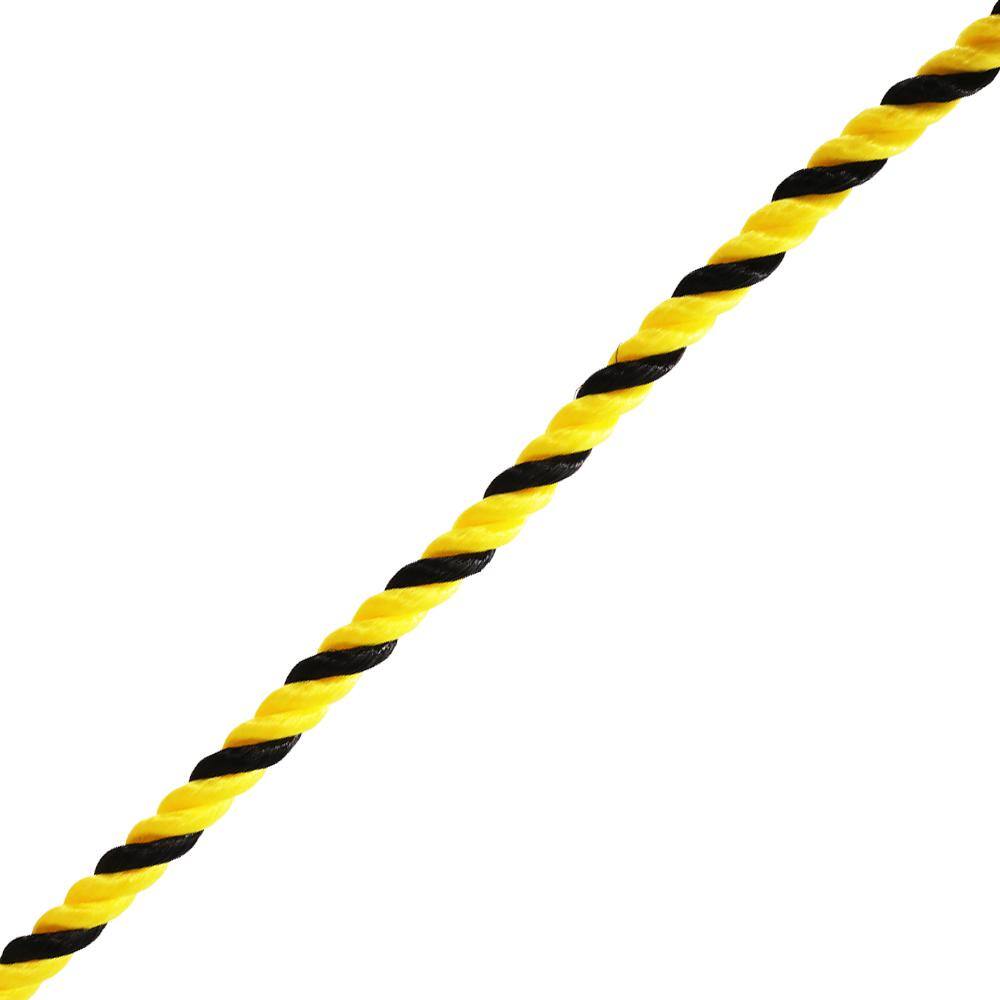 Everbilt 70350 1 2 in. x 300 ft. Black and Yellow Twisted Polypropylene Rope4