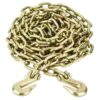 Everbilt 803082 5/16 in. x 20 ft. Grade 70 Yellow Zinc Plated Steel Tow Chain with Grab Hooks