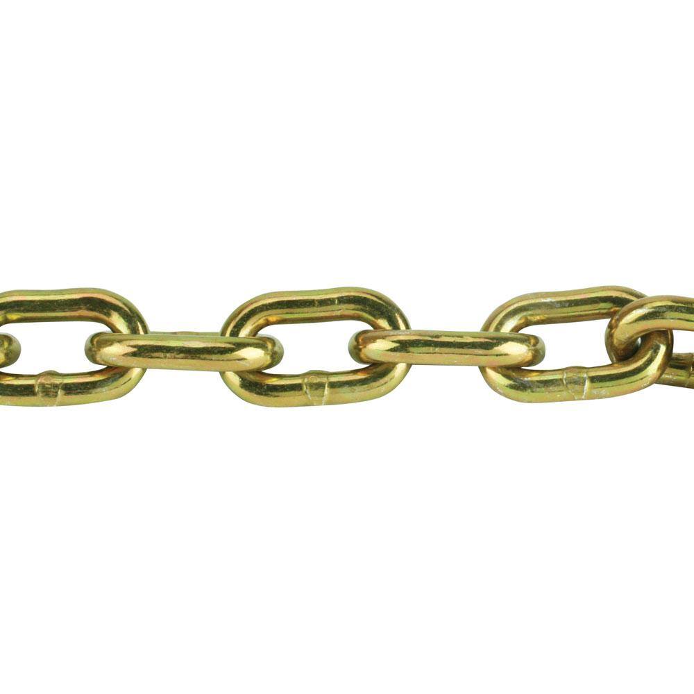 Everbilt 803082 5 16 in. x 20 ft. Grade 70 Yellow Zinc Plated Steel Tow Chain with Grab Hooks1