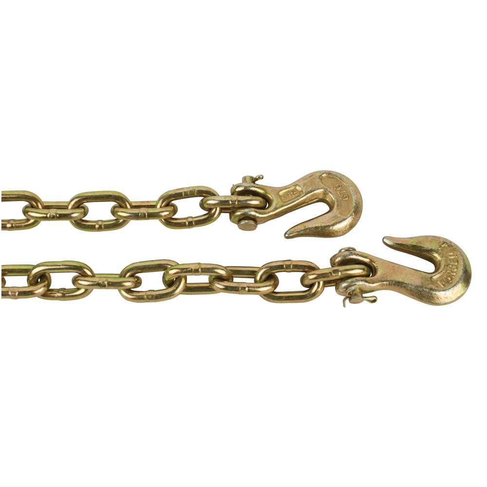 Everbilt 803082 5 16 in. x 20 ft. Grade 70 Yellow Zinc Plated Steel Tow Chain with Grab Hooks2
