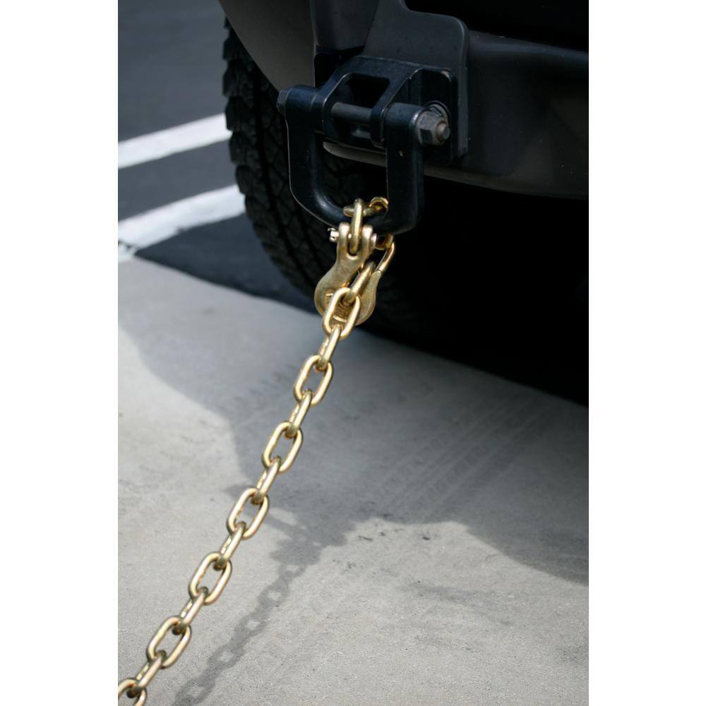 Everbilt 803082 5 16 in. x 20 ft. Grade 70 Yellow Zinc Plated Steel Tow Chain with Grab Hooks3