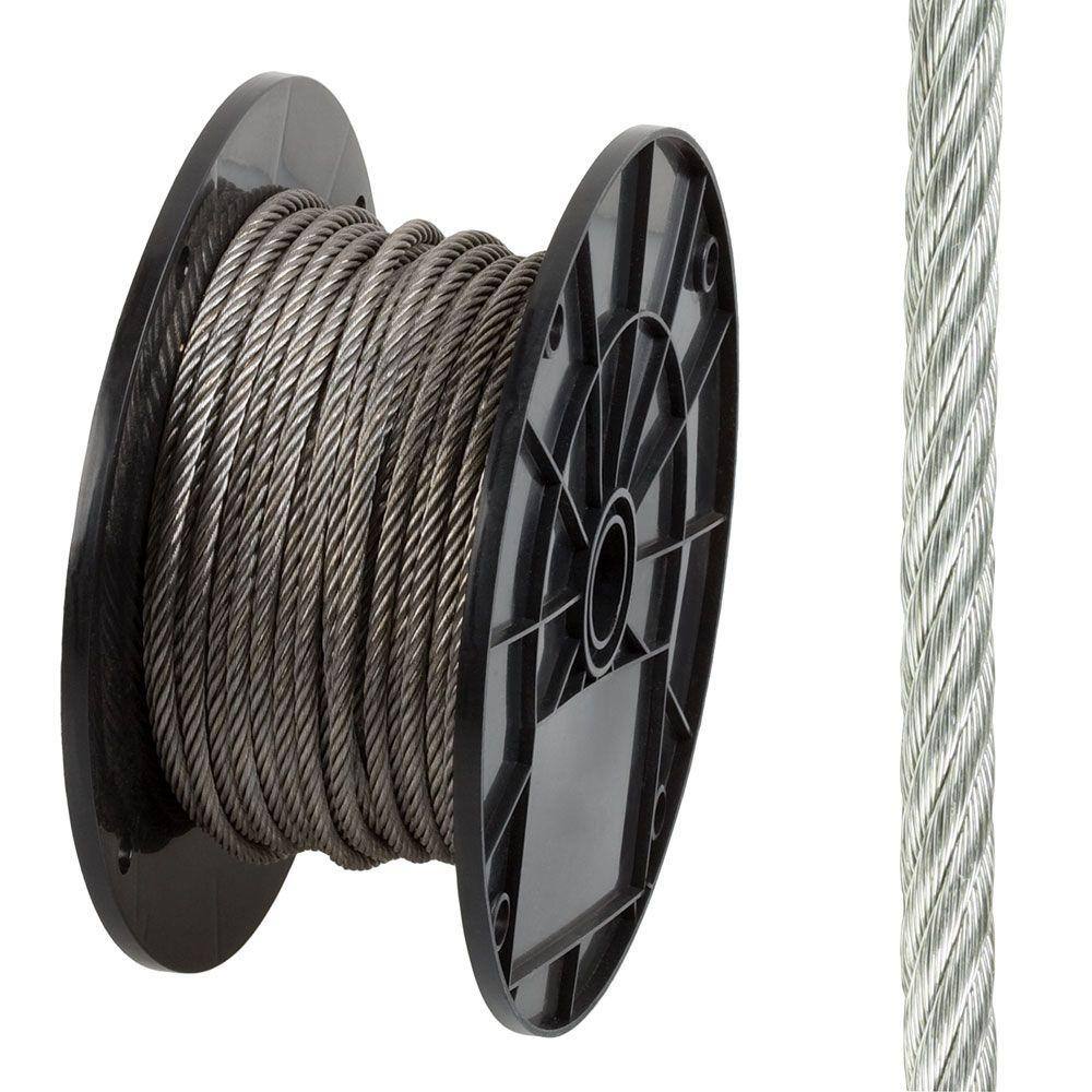 Everbilt 806360 3 16 in. x 125 ft. Stainless Steel Uncoated Wire Rope Everbilt 806360 3/16 in. x 125 ft. Stainless Steel Uncoated Wire Rope