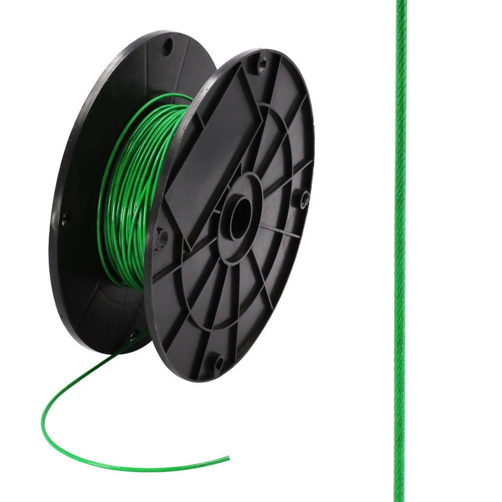 Everbilt 806370 1 16 in. x 250 ft. Galvanized Vinyl Coated Steel Wire Rope Everbilt 806370 1/16 in. x 250 ft. Galvanized Vinyl Coated Steel Wire Rope