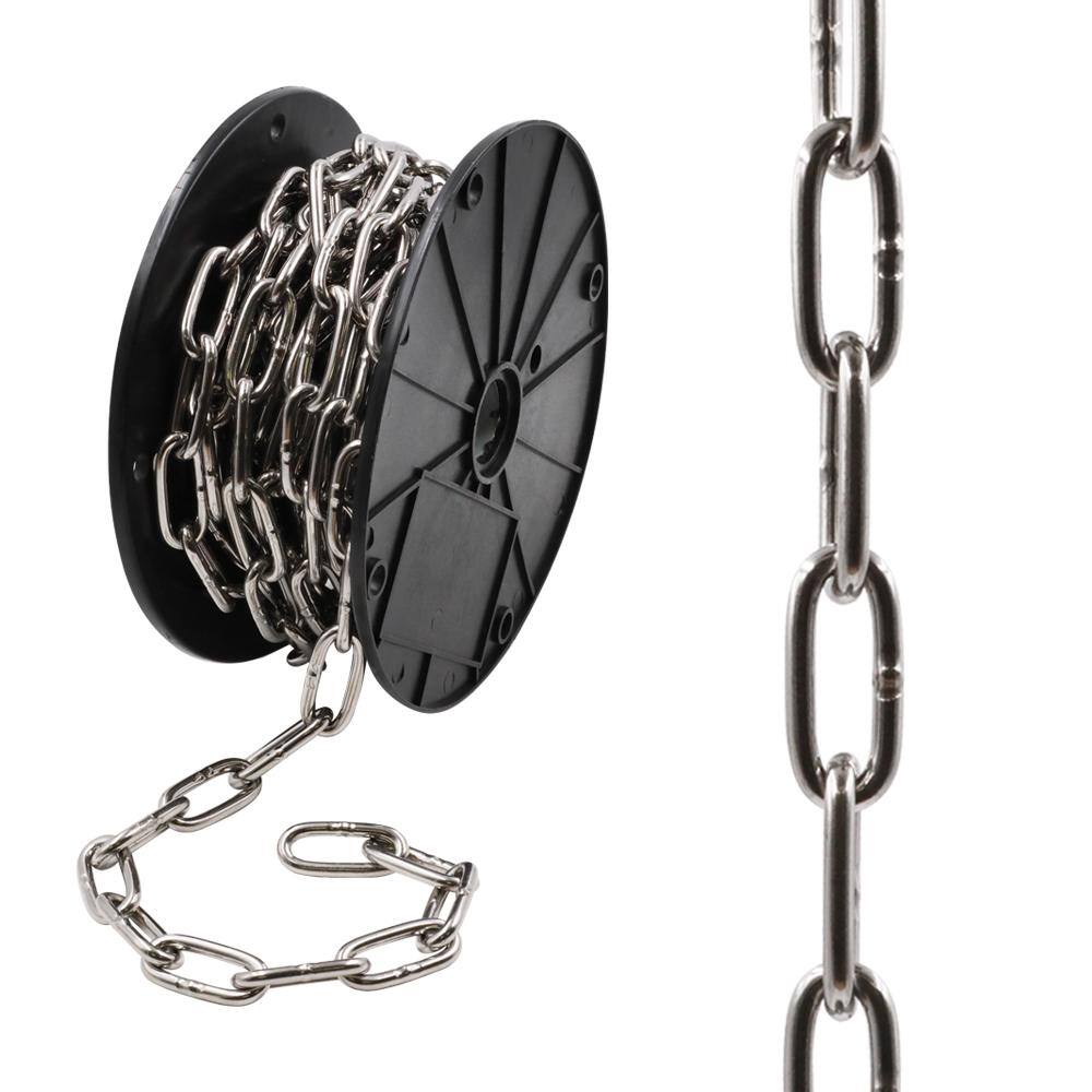 Everbilt 806450 #2 x 30 ft. Stainless Steel Straight Link Chain Everbilt 806450 #2 x 30 ft. Stainless Steel Straight Link Chain