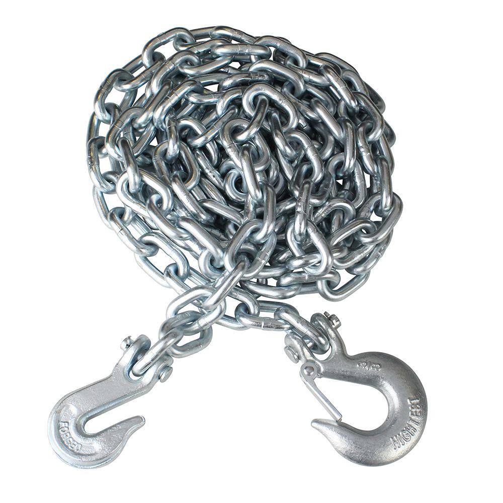 Everbilt 811032 3 8 in. x 14 ft. Grade 43 Zinc Steel Logging Chain with Hooks Everbilt 811032 3/8 in. x 14 ft. Grade 43 Zinc Steel Logging Chain with Hooks
