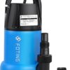 FOTING Sump Pump 1HP Clean/Dirty Submersible Water Pump, 4600GPH Utility Pump Thermoplastic Electric Portable Transfer Water Pump for Swimming Pool Garden Pond Basement with 16ft Long Power Cord