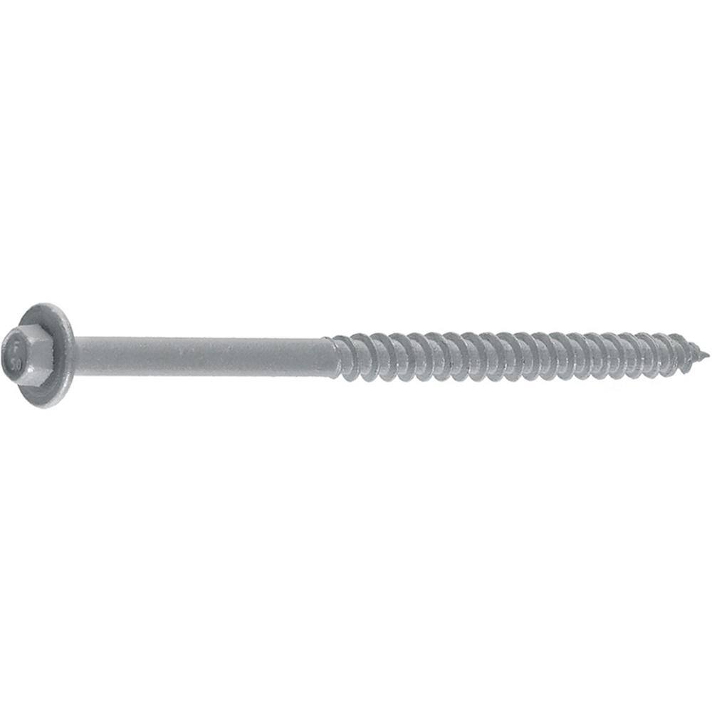 FastenMaster FMLL005-50 LedgerLOK Structural Ledger Board Screws - 5 inch wood screws with hex head - Gray (50 Pack)7