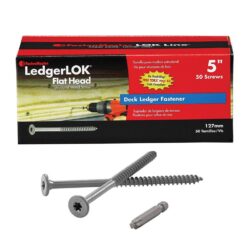 FastenMaster FMLLF005-50 LedgerLOK Flat Head 5 in. Structural Wood Screw (50 Pack)