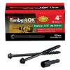 FastenMaster FMTLOK04-50 TimberLOK Structural Wood Screws - 4 inch wood screws with hex head - Black (50 Pack)