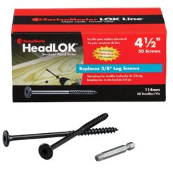 FastenMaster HeadLOK 3/8 in. x 4-1/2 in. Flat Head Structural Wood Screws for 3/8 in. Lag Bolt Replacement (50-Pack)