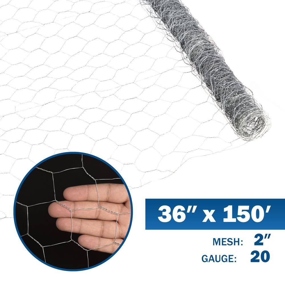 Fencer Wire NB20-3X150M2 3 ft. x 150 ft. 20-Gauge Poultry Netting with 2 in. Mesh1