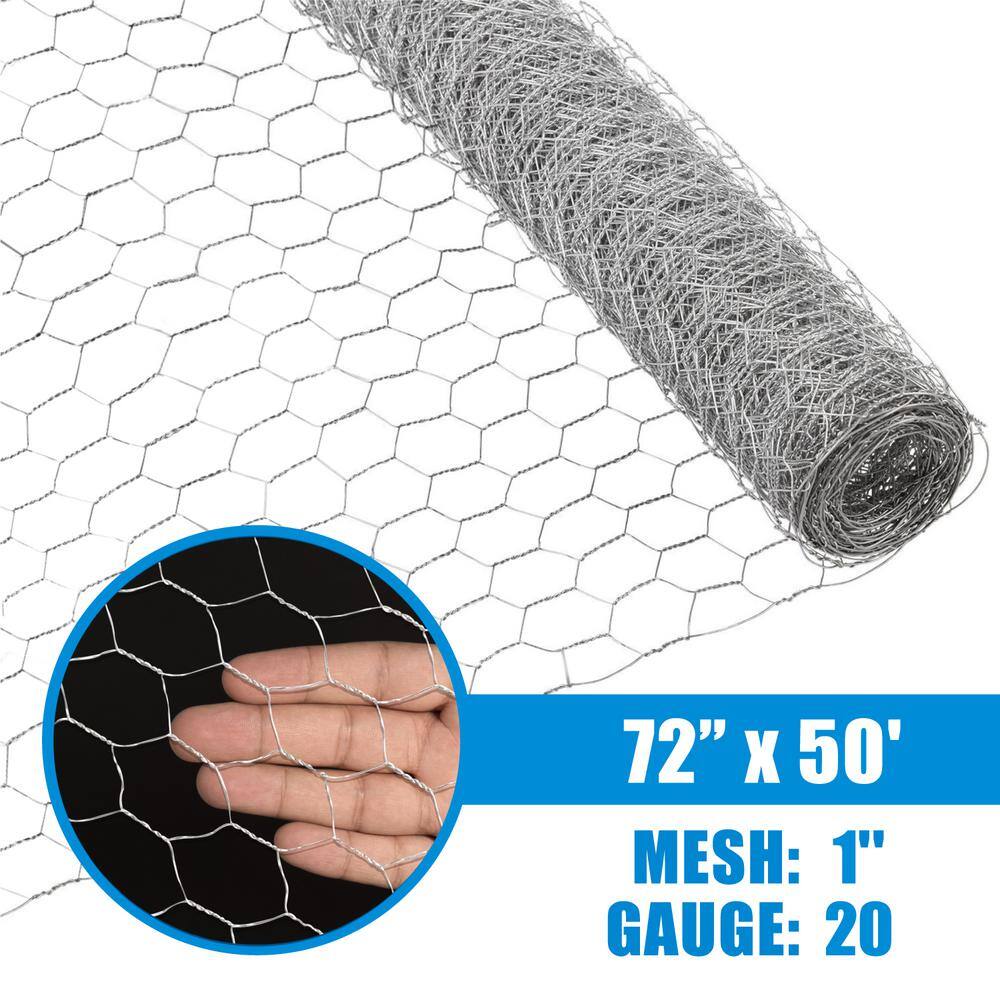 Fencer Wire NB20-6X50M1 6 ft. x 50 ft. 20-Gauge Poultry Netting with 1 in. Mesh1