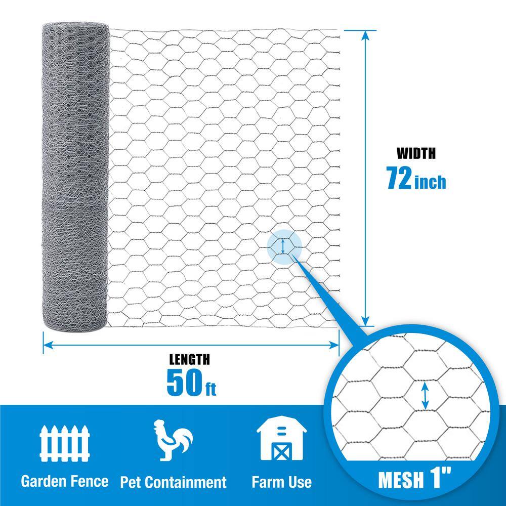 Fencer Wire NB20-6X50M1 6 ft. x 50 ft. 20-Gauge Poultry Netting with 1 in. Mesh2