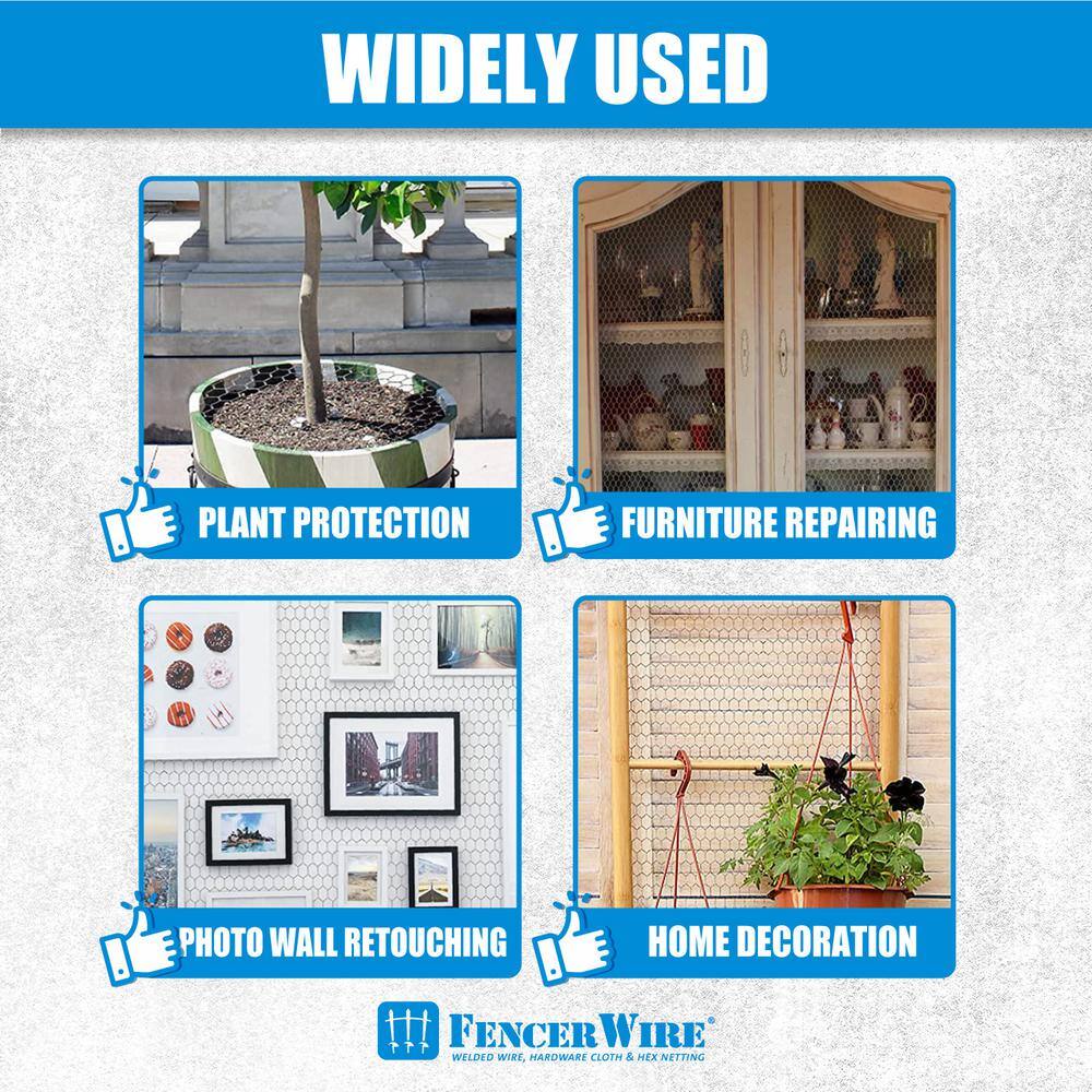 Fencer Wire NB20-6X50M1 6 ft. x 50 ft. 20-Gauge Poultry Netting with 1 in. Mesh67