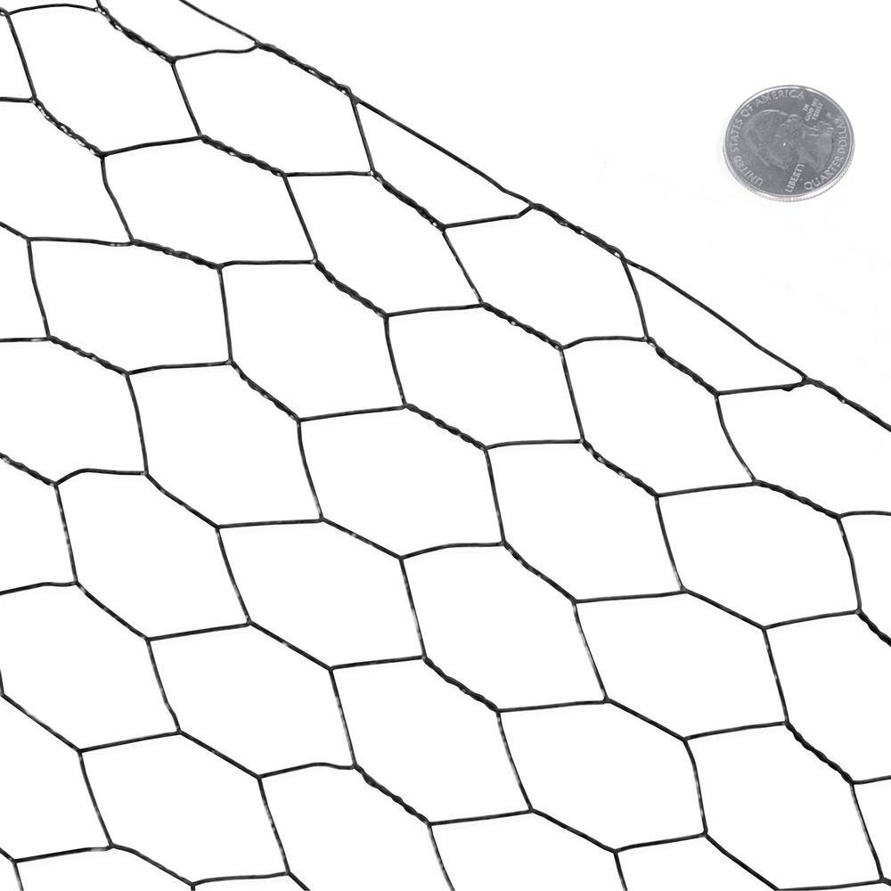 Fencer Wire NV20-B6X150M1 6 ft. x 150 ft. 20-Gauge Black PVC Coated Poultry Netting with 1 in. Mesh Fencer Wire NV20-B6X150M1 6 ft. x 150 ft. 20-Gauge Black PVC Coated Poultry Netting with 1 in. Mesh