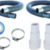 FibroPool Pool Filter Hose Replacement Kit - 1.5" 3 Foot and 6 Foot Hoses, Adapters, Clamps & PTFE Tape - Durable, Leak-Resistant Design - Easy Installation, Universal Compatibility (3+6 Foot)