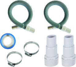 FibroPool Professional 1 1 2 Swimming Pool Filter Hose Replacement Kit (9 Feet, 2 Pack)