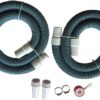 FibroPool Professional Pool Filter Hose Replacement Kit – 1.5" 6 Foot Hose 2 Pack with Reinforced Cuffs, Adapters, Clamps & PTFE Tape – Durable, Leak-Resistant, Universal Compatibility