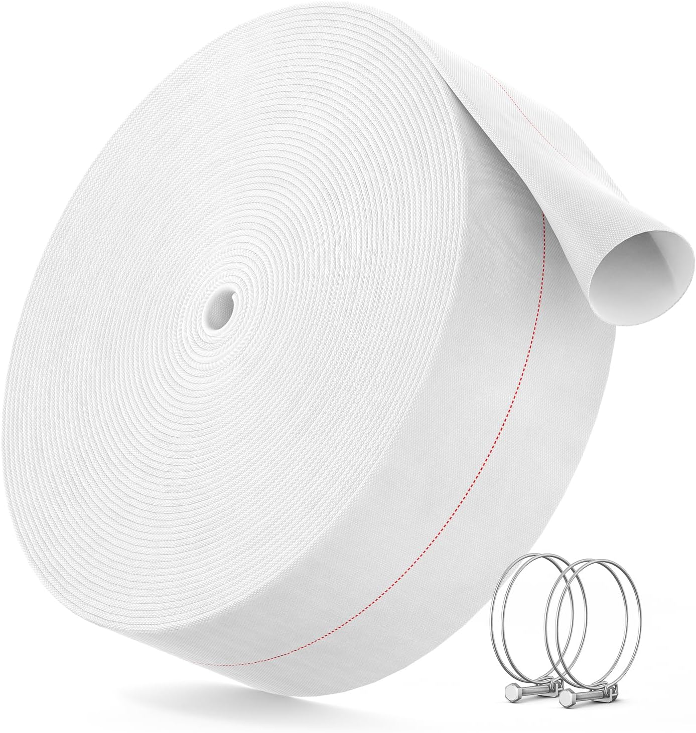 Fire Hose, 2 Inch Backwash Hose 100ft, Heavy Duty Discharge Hose for Swimming Pool With Clamp for Outdoor Lawn, Garden Irrigation, Sump Pool Discharge Hose. Fire Hose, 2 Inch Backwash Hose 100ft, Heavy Duty Discharge Hose for Swimming Pool With Clamp for Outdoor Lawn, Garden Irrigation, Sump Pool Discharge Hose.