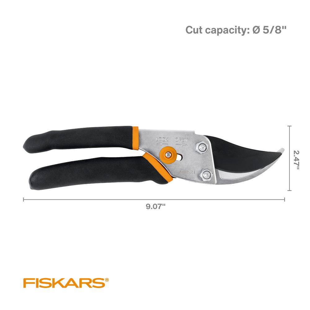 Fiskars 1067031 2-Piece Set with 5.5 in. Bypass Pruner and 9 in. Telescoping Hedge Shears0