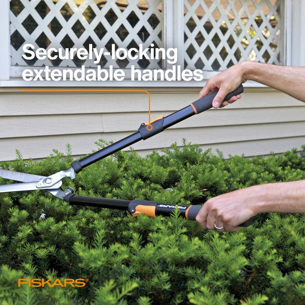 Fiskars 1067031 2-Piece Set with 5.5 in. Bypass Pruner and 9 in. Telescoping Hedge Shears3