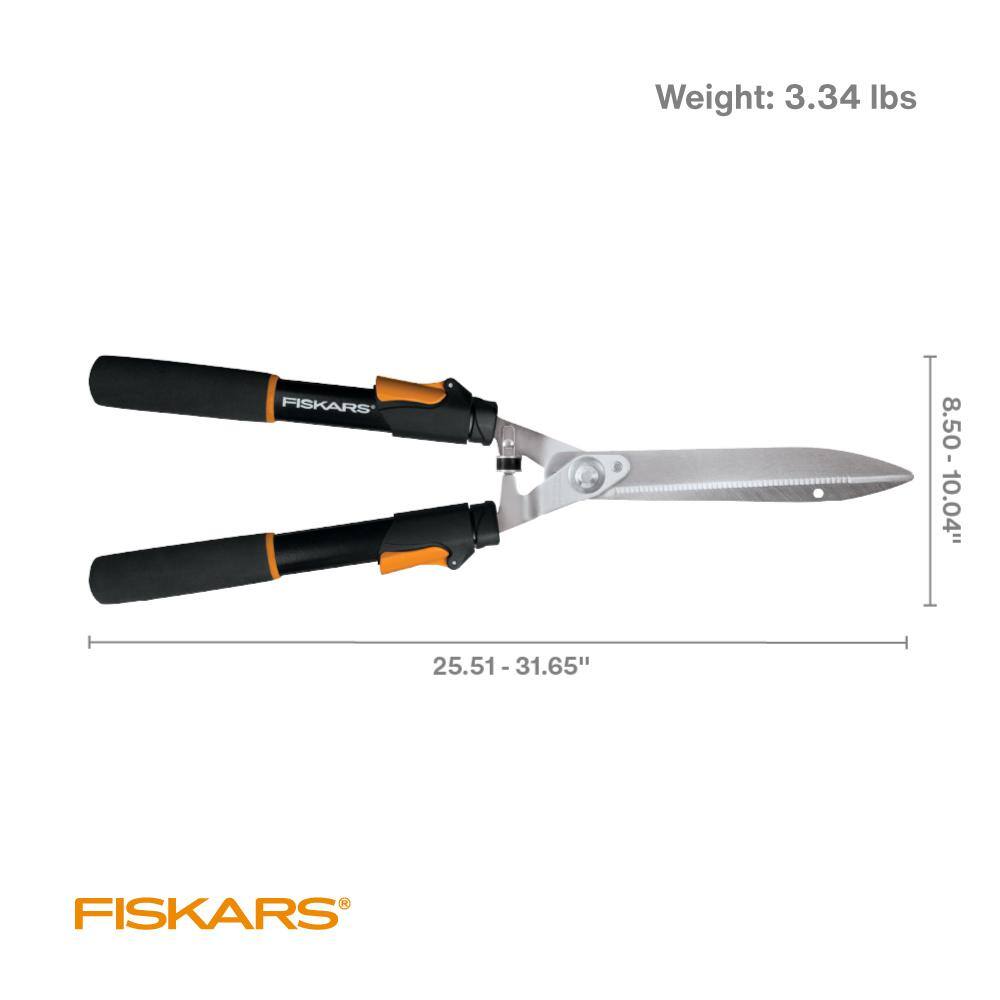 Fiskars 1067031 2-Piece Set with 5.5 in. Bypass Pruner and 9 in. Telescoping Hedge Shears8