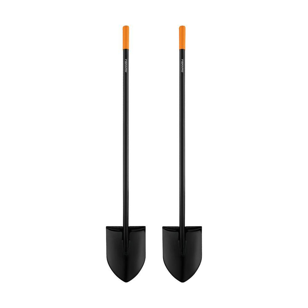 Fiskars 1077390 57 in. Carbon Steel Handle Digging Shovel (2-Pack) Fiskars 1077390 57 in. Carbon Steel Handle Digging Shovel (2-Pack)