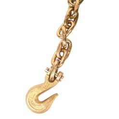 Forney 70398 3/8 in x 14 ft., Grade 70-Yellow Zinc Plated Straight Steel Tow Chain with Grab Hooks