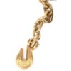 Forney 70399 3/8 in x 20 ft., Grade 70-Yellow Zinc Plated Straight Steel Tow Chain with Grab Hooks