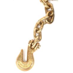 Forney 70399 3/8 in x 20 ft., Grade 70-Yellow Zinc Plated Straight Steel Tow Chain with Grab Hooks