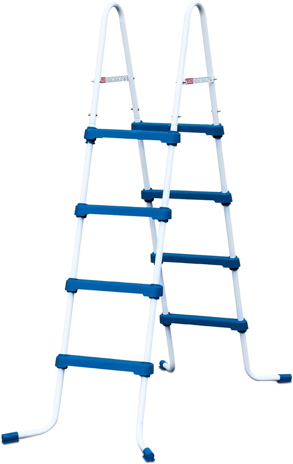 Funsicle 48 Inch SureStep 3 Stair Lightweight Steel Outdoor Above Ground Swimming Pool Ladder with Non Slip Feet for Outdoor Use, Blue White Funsicle 48 Inch SureStep 3 Stair Lightweight Steel Outdoor Above Ground Swimming Pool Ladder with Non Slip Feet for Outdoor Use, Blue White