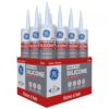GE 2749485 10.1 oz. Tub and Tile Silicone 1-Caulk Kitchen and Bath Sealant Clear (12-Pack)