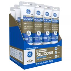 GE 2810435 Advanced 2.8 oz. Clear Silicone 2-Window and Door Squeeze Sealant (12-Case)