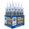 GE 2811092 Advanced Silicone 2 Caulk 10.1 oz Window and Door Sealant Clear (12-pack)