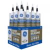 GE 2813670 Advanced 10.1 oz. Black Exterior/Interior Silicone 2-Window and Door Sealant (Case of 12)