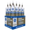 GE 2813701 Advanced Silicone 2 Caulk 10.1 oz Window and Door Sealant Brown (12-pack)