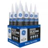 GE 2814819 10.1 oz. Supreme Silicone White Window and Door Caulk (12-Pack)