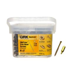GRK Fasteners 116728 #8 x 2 in. Star Drive Trim Finishing Head Screw (510-Per Pack)