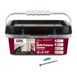 GRK Fasteners 121010 #9 x 2-1/2 in. Star Drive Torx Bugle Head Multi-Purpose Framing Screw Extended Contractor Pack (900 per Pack)