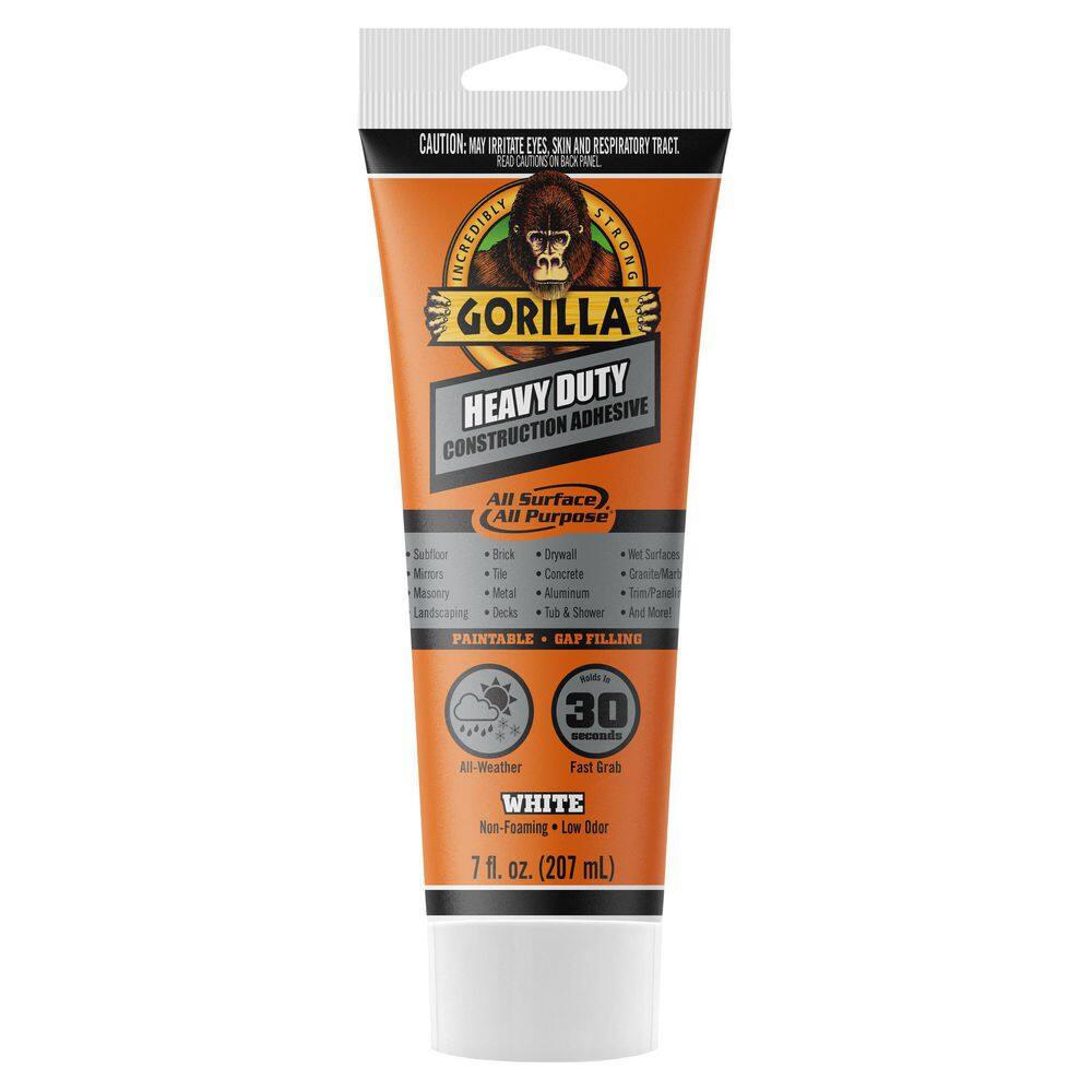 Gorilla 108724 7 oz. Heavy Duty Construction Adhesive Tube (6-Pack) Gorilla 108724 7 oz. Heavy Duty Construction Adhesive Tube (6-Pack)