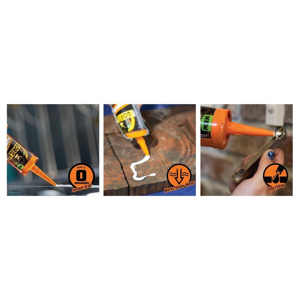 Gorilla 8008002 9 oz. Heavy Duty Construction Adhesive Ultimate (Case of 12)6_11zon