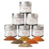Gourmet World Flavors Seasoning Collection | Non GMO Verified | 6 Magnetic Tins | Spice Blends | Crafted in Small Batches by Gustus Vitae | #68